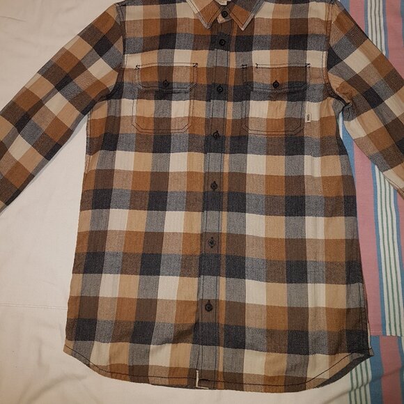 Vans Box Flannel Plaid Long Sleeve Shirt Off the Wall size Medium - Picture 2 of 5